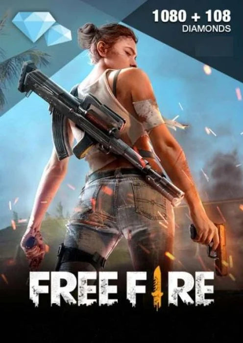 Free Fire 1080 + 108 Diamonds Key